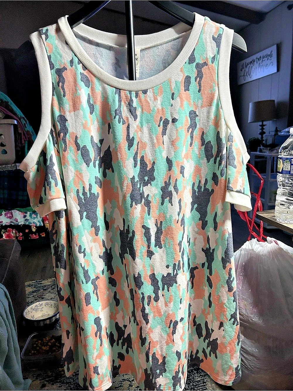 Sew in Love Camo cold shoulder Size 3X NWT